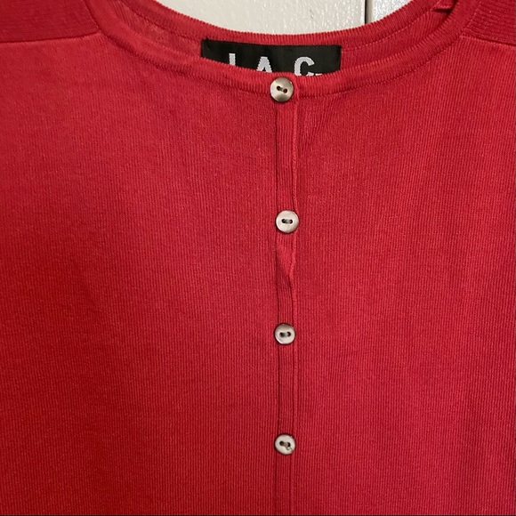 Button Down cropped Sleeveless Sweater Tank Large by J.A.C. - Picture 12 of 14